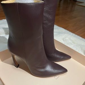 NWB ALEXANDRE BIRMAN Myra Leather Heel Ankle Boots 38.5